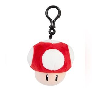 NWT Club Mocchi Mocchi Super Mario Mushroom Plush Keychain clip on